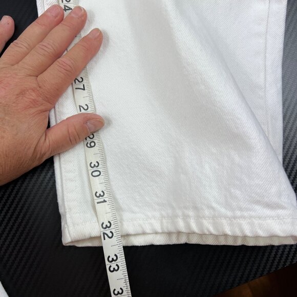 Vintage Levis 550 Men’s Relaxed Fit White Jeans size 36x32 Made in USA 90’s - Picture 8 of 10